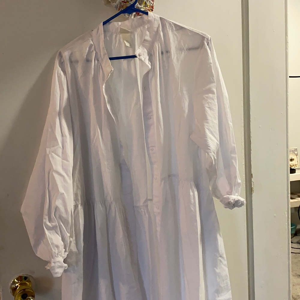 H&M long sleeve long dress with pockets